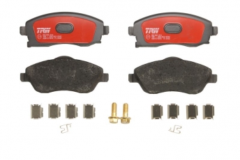 Купить GDB1570DTE TRW Тормозные колодки передние Комбо (1.2, 1.4, 1.6, 1.7) с звуковым предупреждением износа